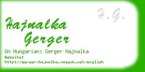 hajnalka gerger business card